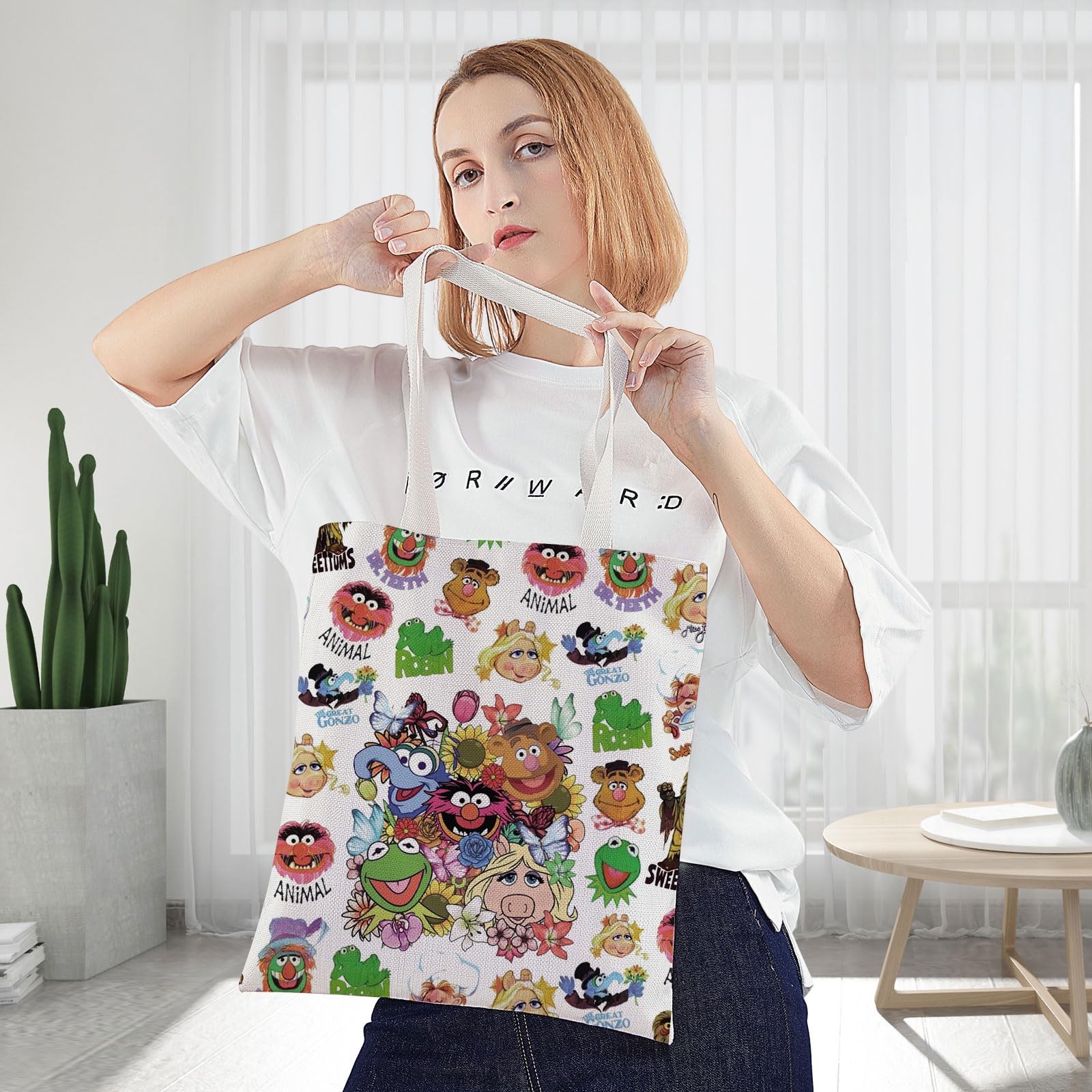 Miss Pig Tote Bag Frog Fans Gift Foz Bear & Pepe Reusable Shoulder Bag Gonzo …