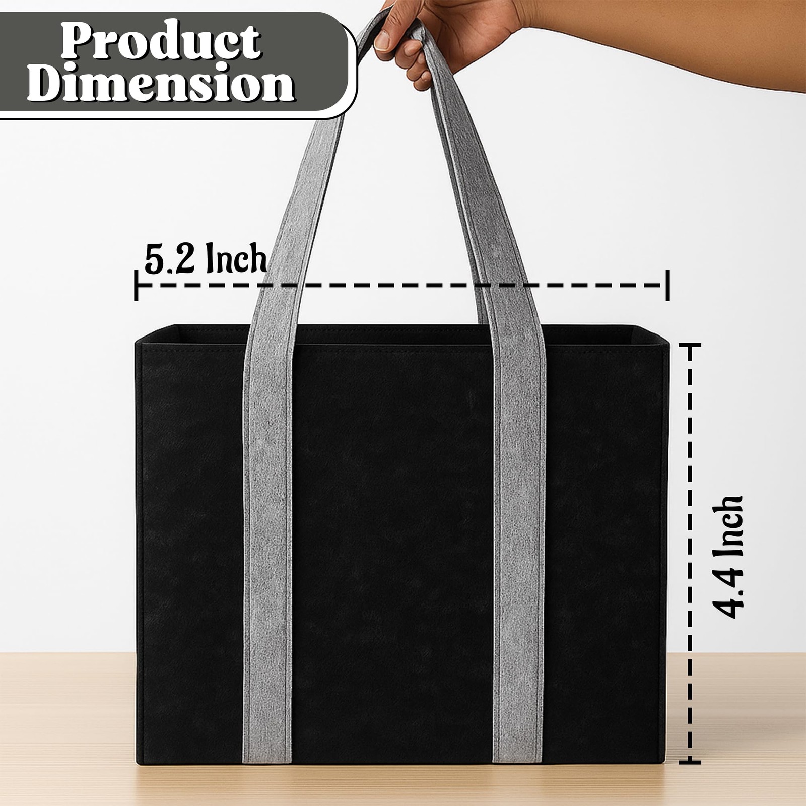 3 PCS EcoFriendly Reusable Grocery Bags HeavyDuty Long Handles Tote Kitchen