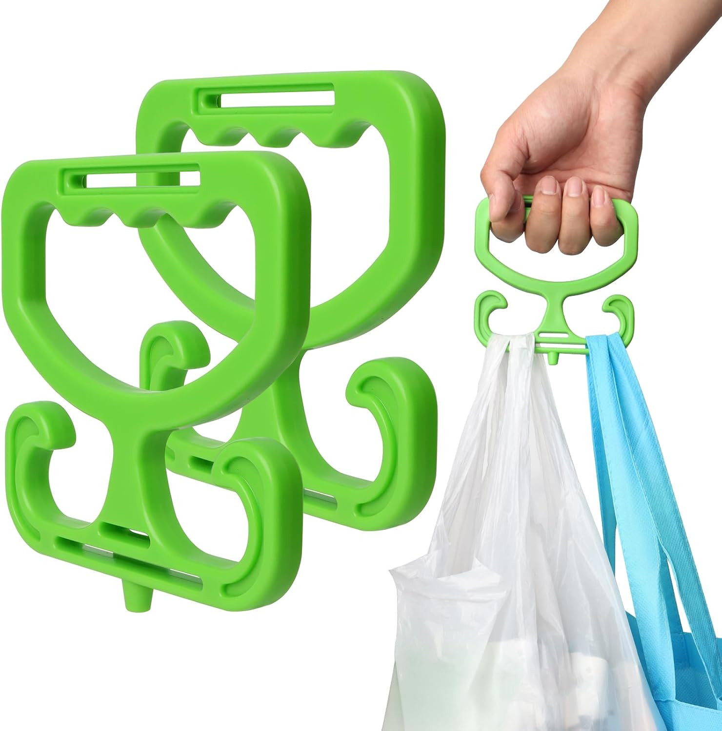 Grocery Bag Carrier, 2 Pack Grocery Bag Holder Each Holds Up to 80lbs, Durable H