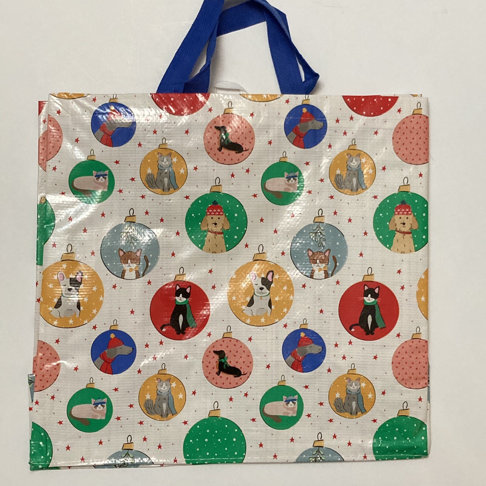 Tesco Dogs Cats Christmas Tote Bag Holiday Ornament Dachshund Siamese 2022 New