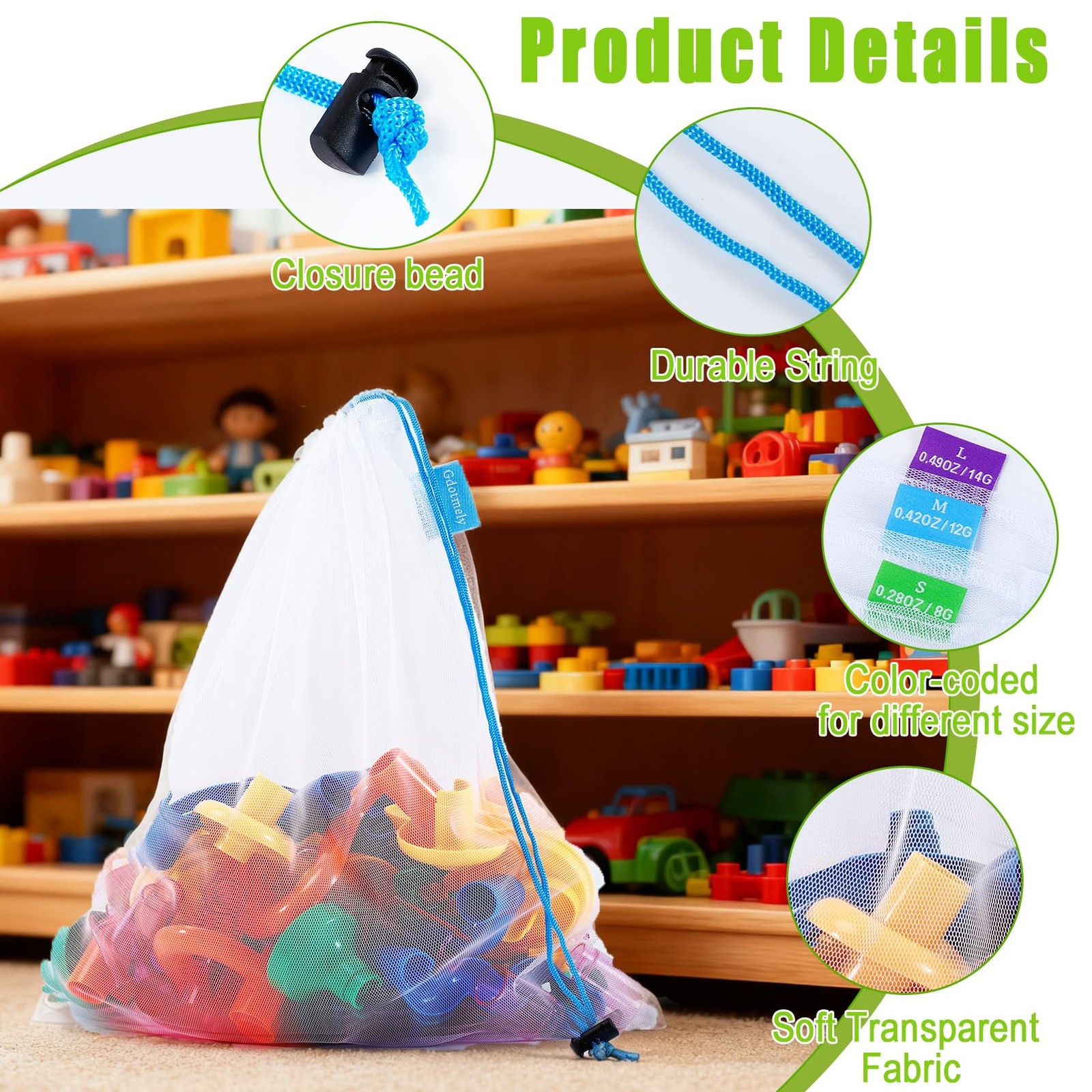 12 Pack Reusable Produce Bags, Barcode Scanable See Through Mesh Bags, Heavy …