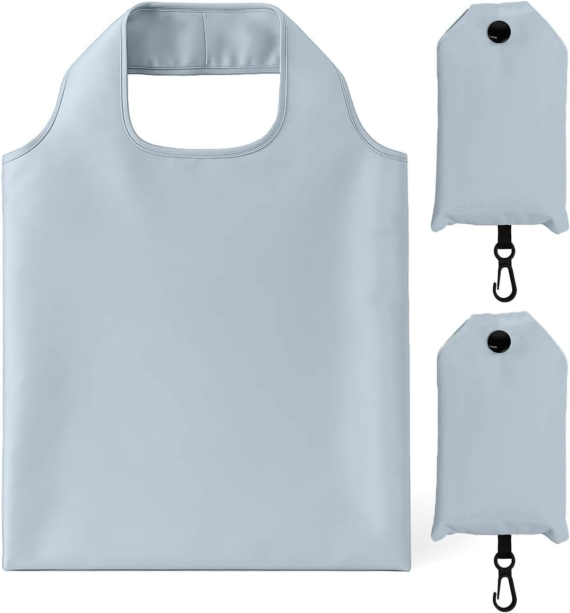 Waterproof Reusable Grocery Tote – 2 Pack Foldable Nylon Bags for Daily Use