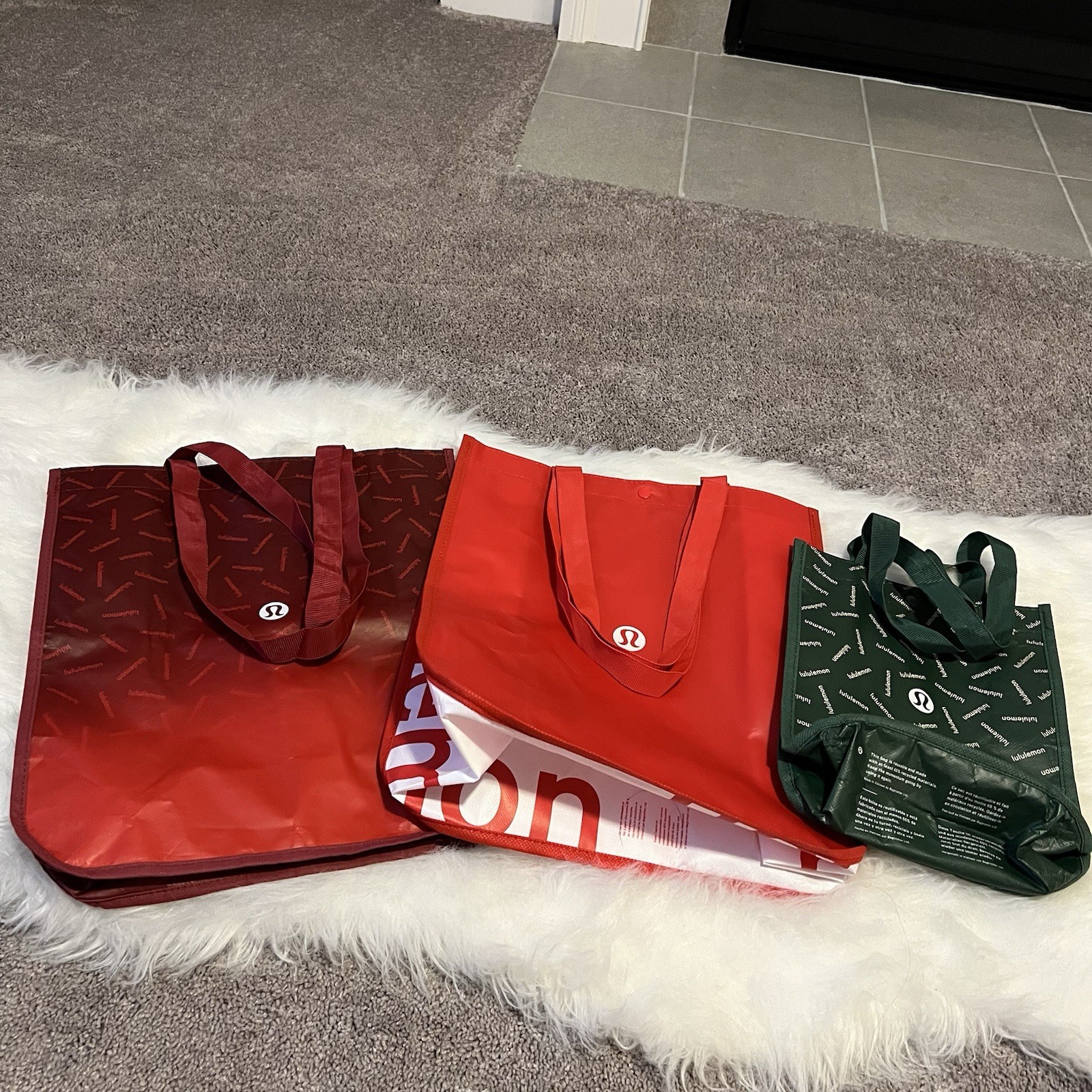 Lululemon Reusable Totes Lot Of 3