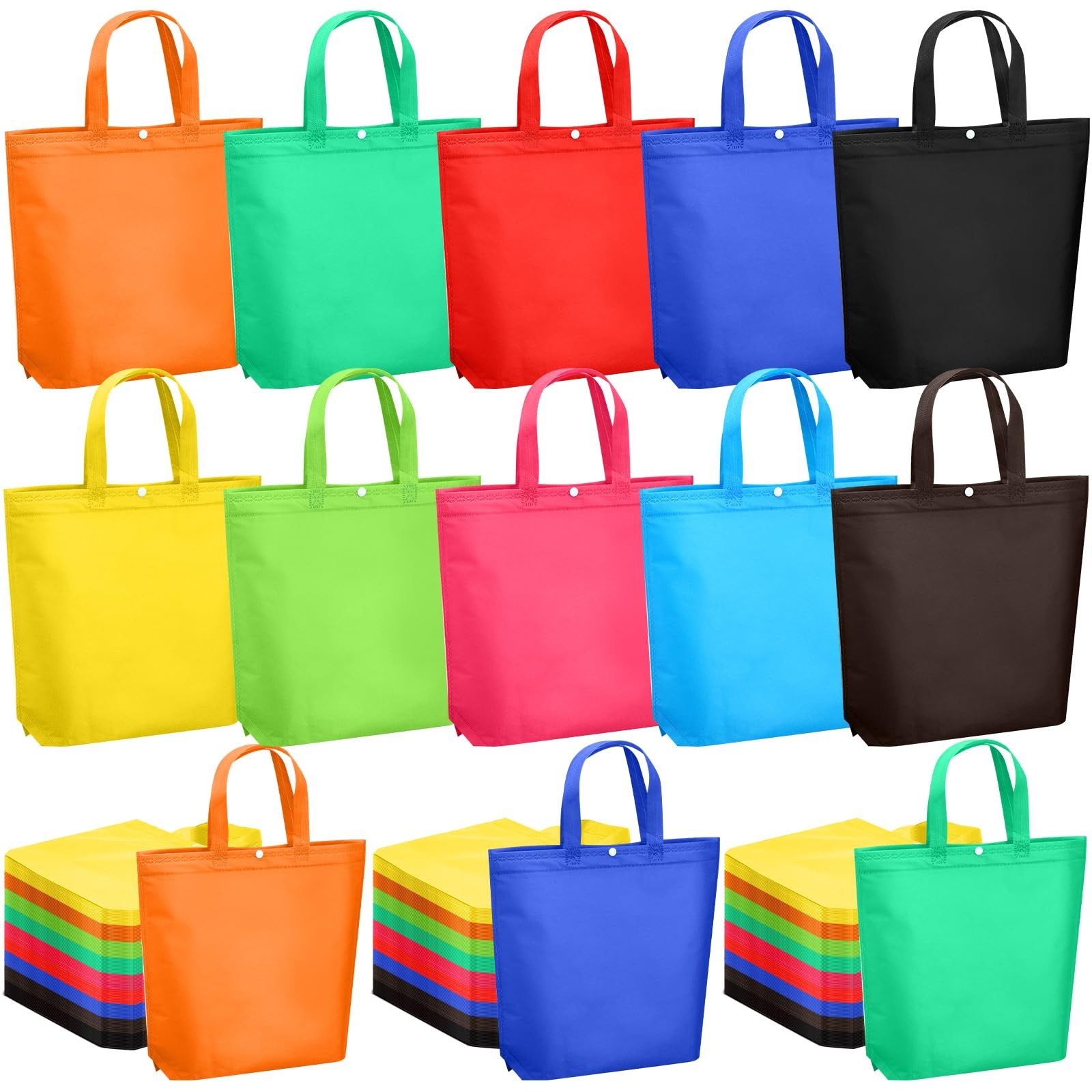 Paterr 150 Pcs Reusable Grocery Bags Bulk Large Grocery Shopping Tote with Ha…