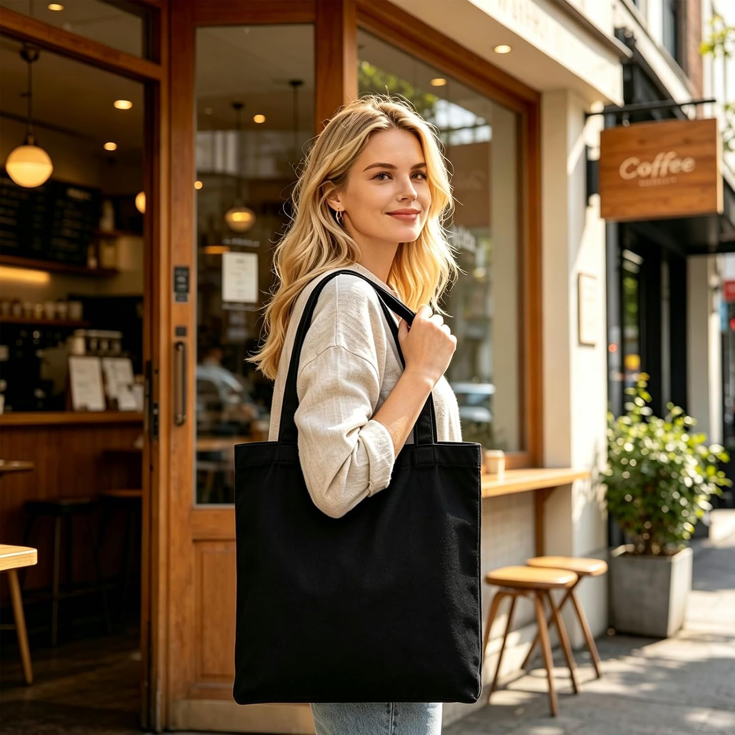 13 * 15 Inch Sublimation Blank Bags Bulk,Tote Bags for Sublimation, Canvas Tote