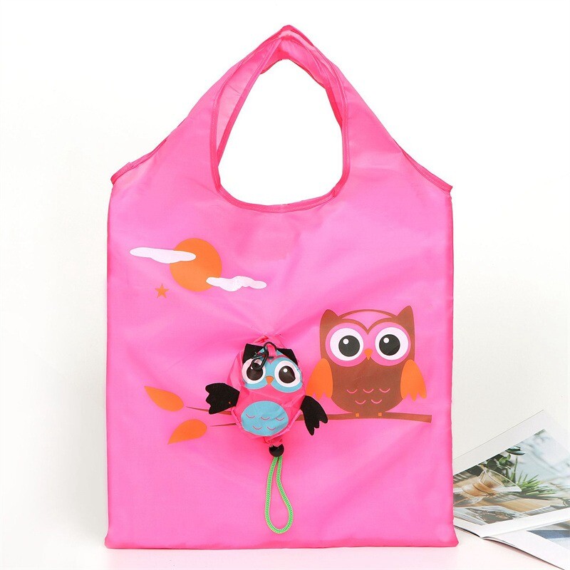 Shopping Bag Portable Strawberry Bag Home Cartoon Drawstring Bag Oxford Cloth