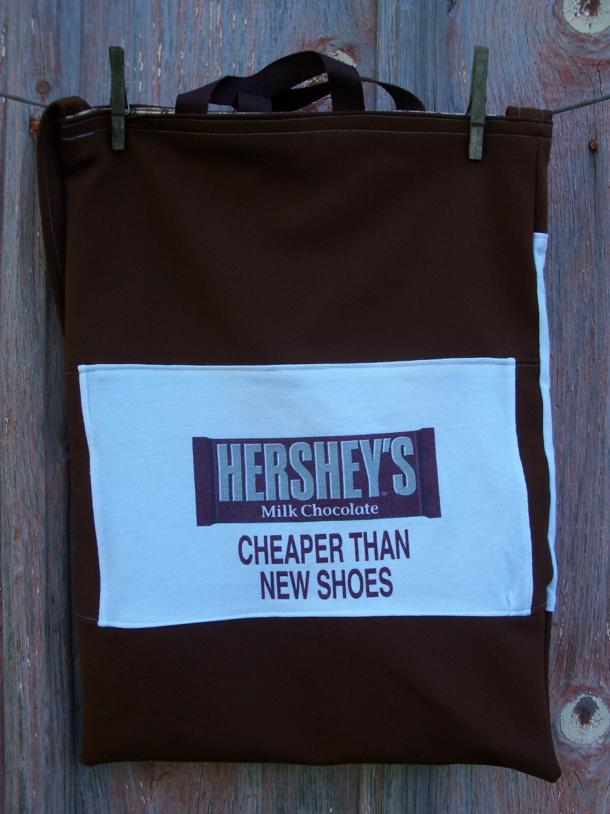 Hershey’s Milk Chocolate Themed Recycled Tote Bag Grocery Shopping Gift