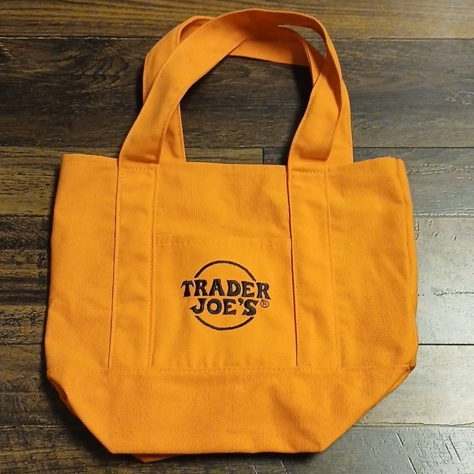 Trader Joe’s Orange Canvas Reusable Shopping Bag Solid Plain