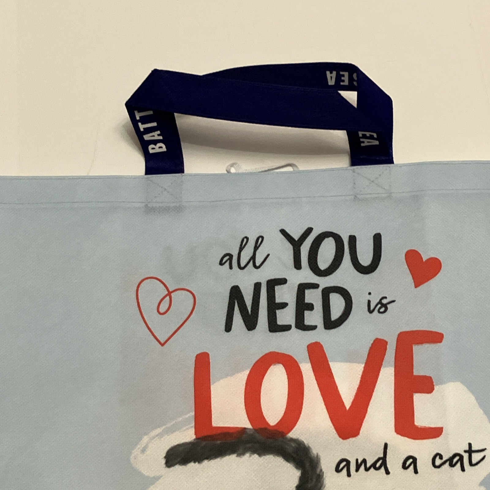 Tesco Battersea Cats and Dogs Home CAT Tote Bag All You Need is Love 2025 New