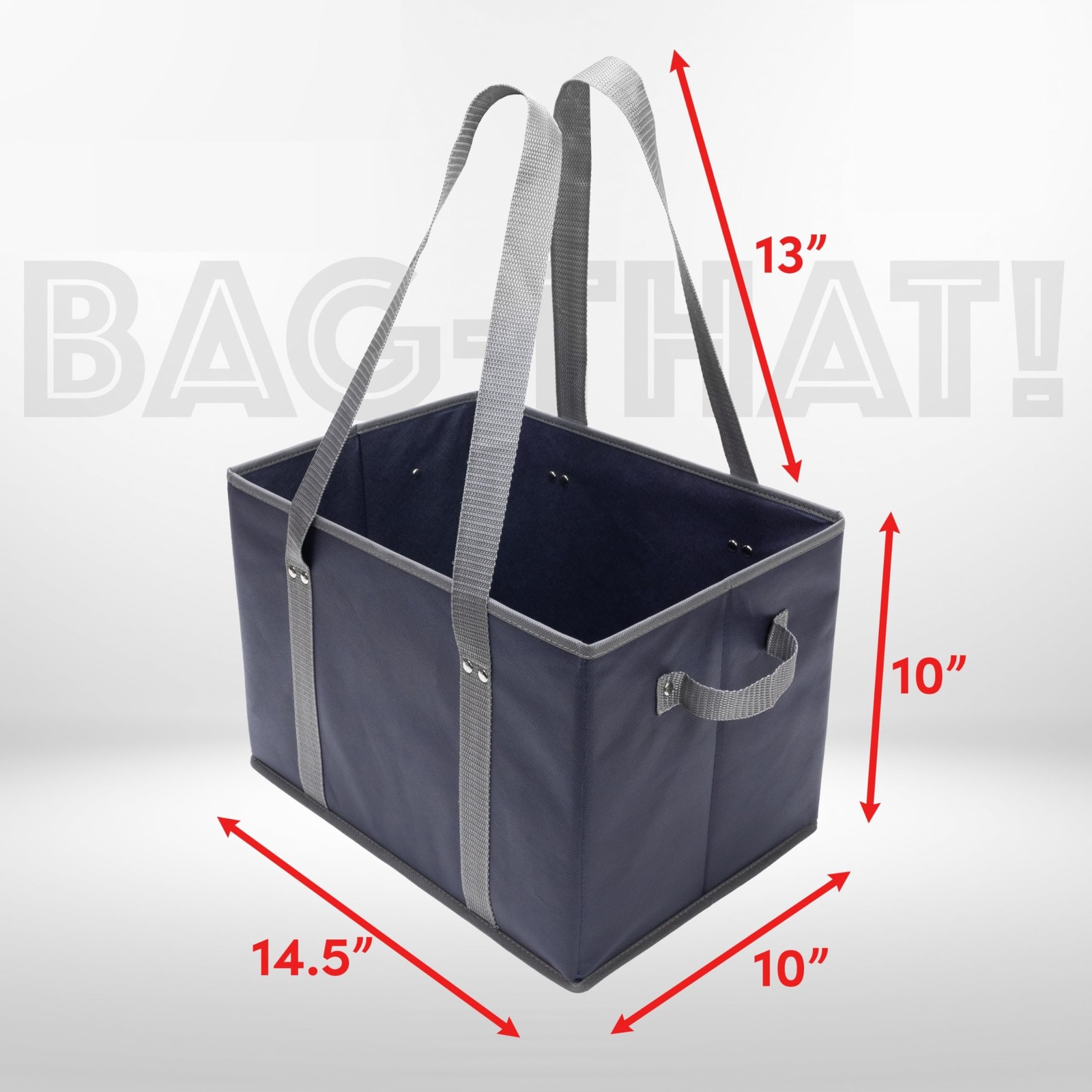 BAG-THAT! 4pk Reusable Grocery Bags Shopping Bags Tote Box Large Heavy Duty G…