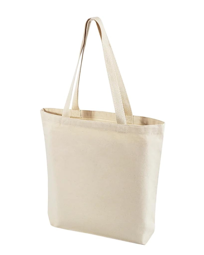 Wholesale Canvas Tote Bags, 15″W x 16″H x 3″G, Cotton Reusable Grocery Shoppi…