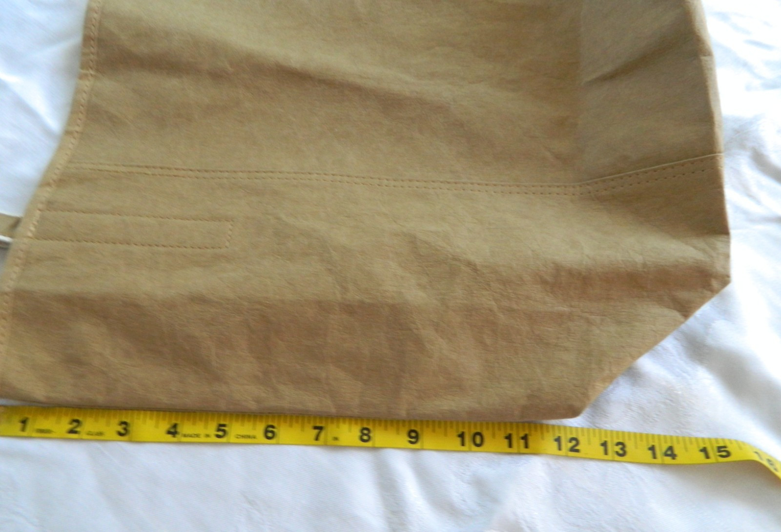Out of the Woods Iconic Brown Natural Paper Shopper Tote Bag Reusable 15″x17″