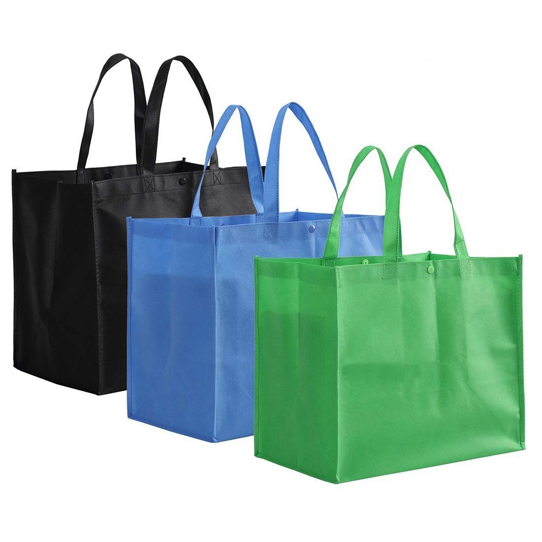12 Pack Reusable Grocery Shopping Bags, Large Foldable Tote Bags Bulk, Fabric…