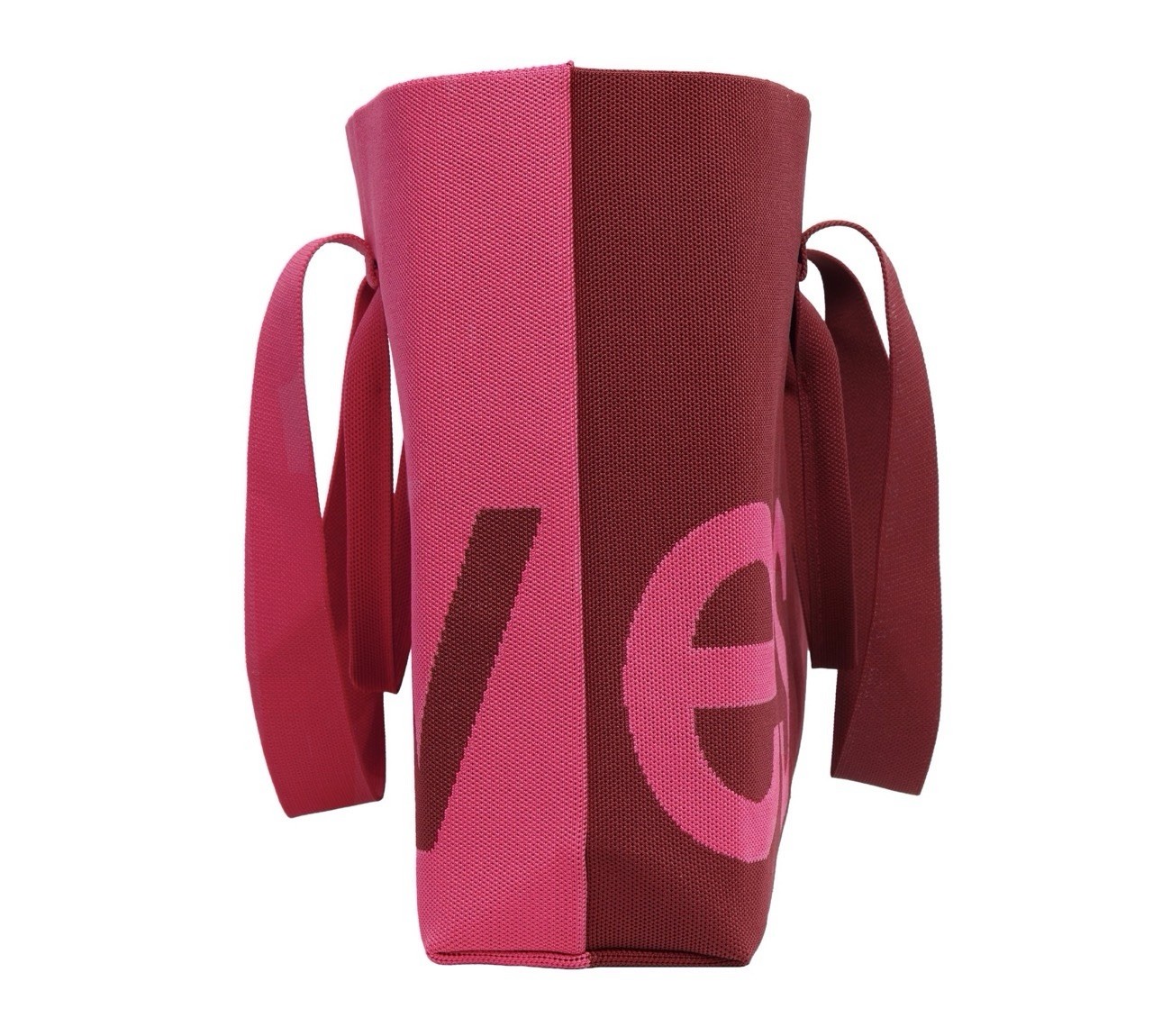 Curves by Sean Brown Tote in Merlot/Rose