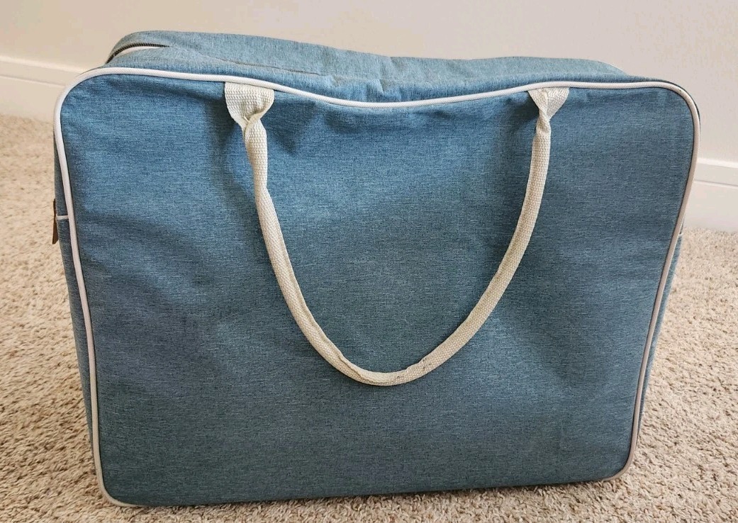 KeepCool Large Blue Reusable Insulated Cooler Bag Keeps Food Drinks Hot/Cold