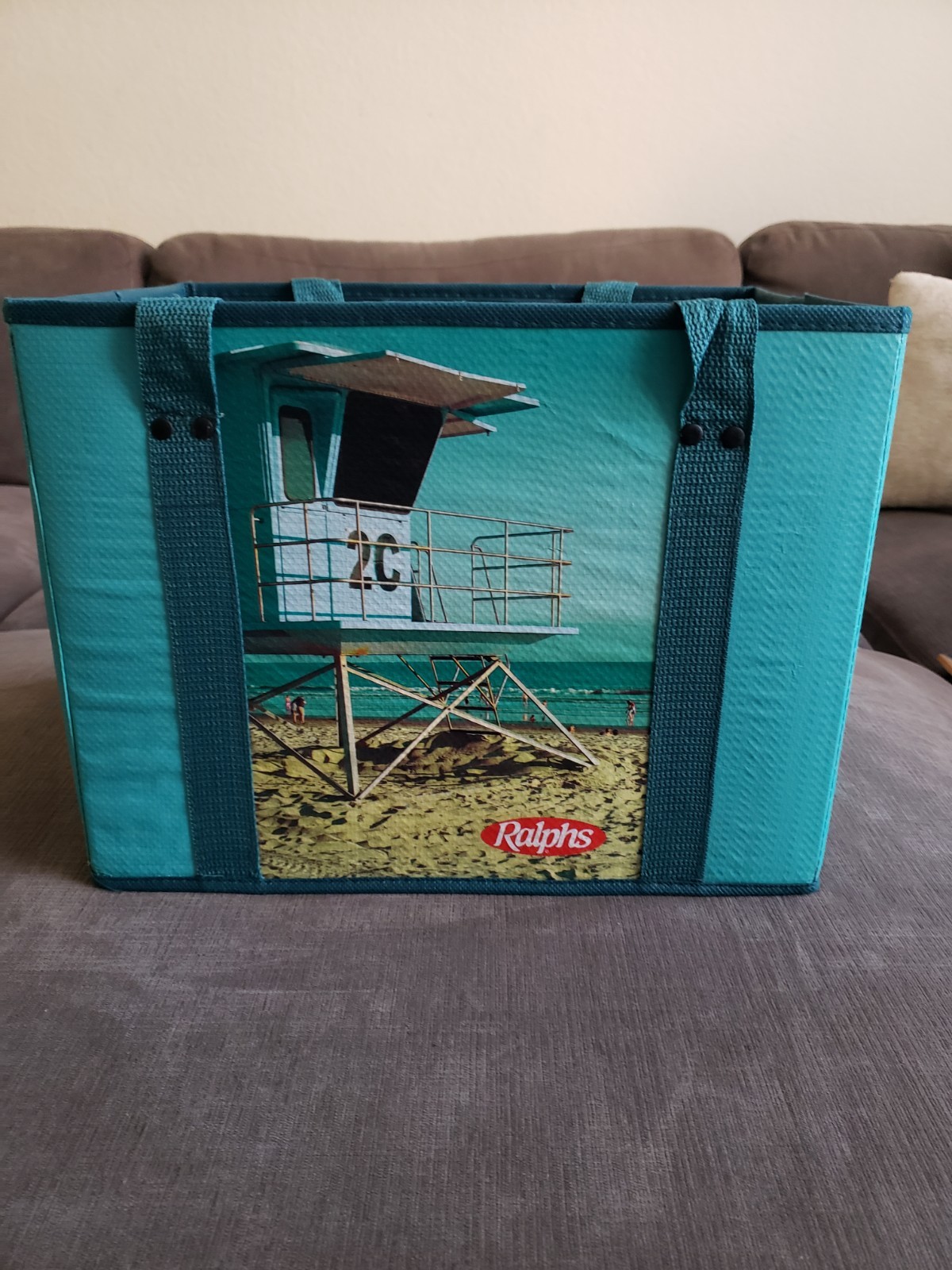 RARE! Set Of 2 Ralphs Grocery Supermarket Reuseable Shopping Totes – Beach…