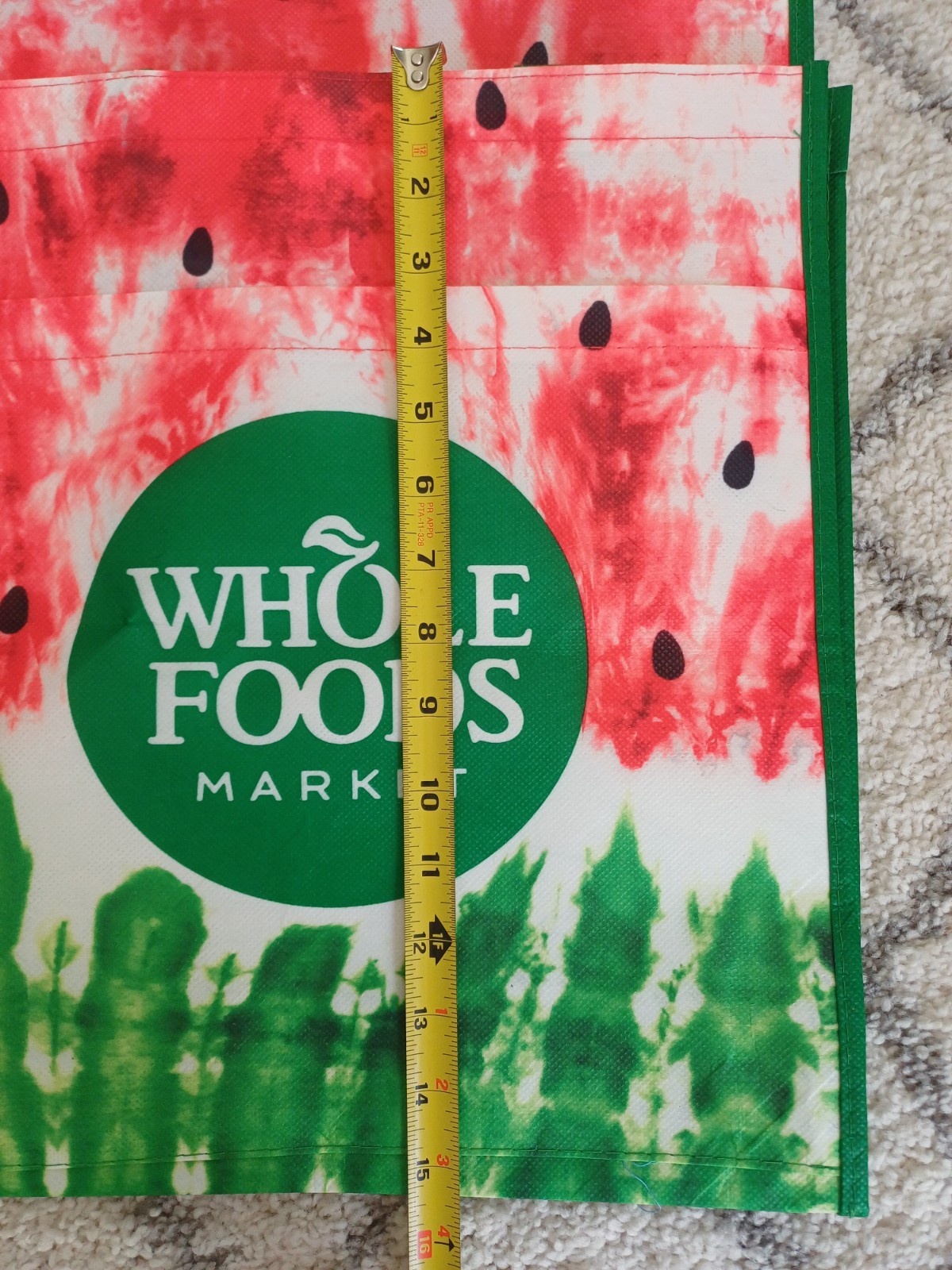 New Whole Foods Watermelon Large Machine Washable Set Of Two