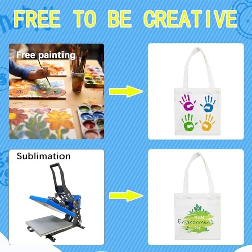 8X7.5 Inch Sublimation mini tote bags,Blank 20 * 20cm White Canvas Bags *20pcs