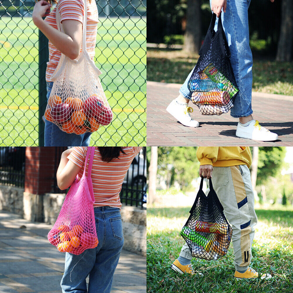 Mesh Net Turtle Bag String Shopping Bag Reusable Fruit Storage Handbag Totes