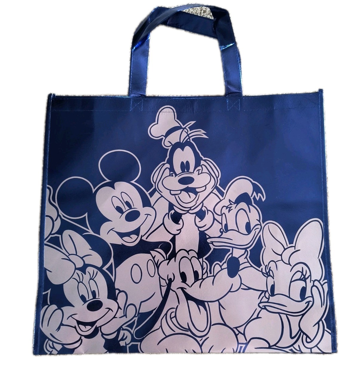 Disney Mickey Mouse Reusable Purple Foil Jumbo Shopping Gift Bag Handled NWOT!