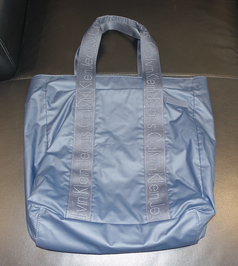 Calvin Klein Tote Shopping Blue Large Polyurethane Bag 40cm x 40cm x 10cm