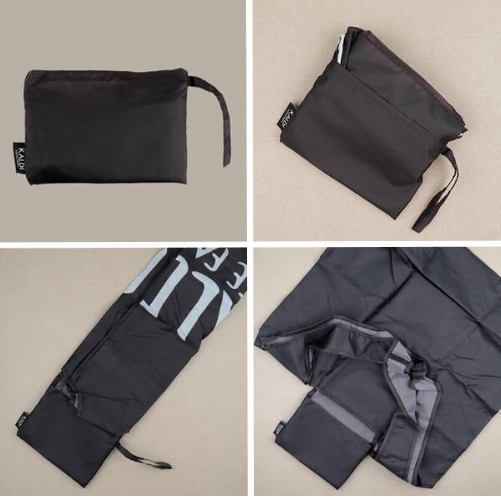 Set of 2 KALDI Eco Tote Bags Black Foldable Reusable Shopping Bags Japan New