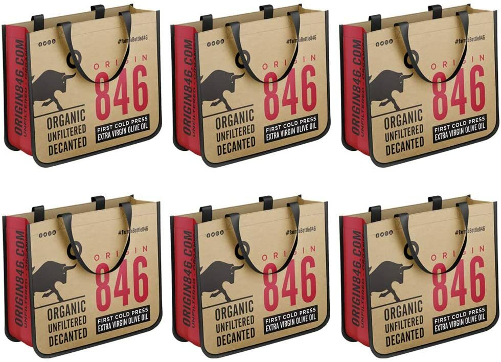 Origin 846 100% Polypropylene Reusable Grocery Shopping Bag – 6 Pack