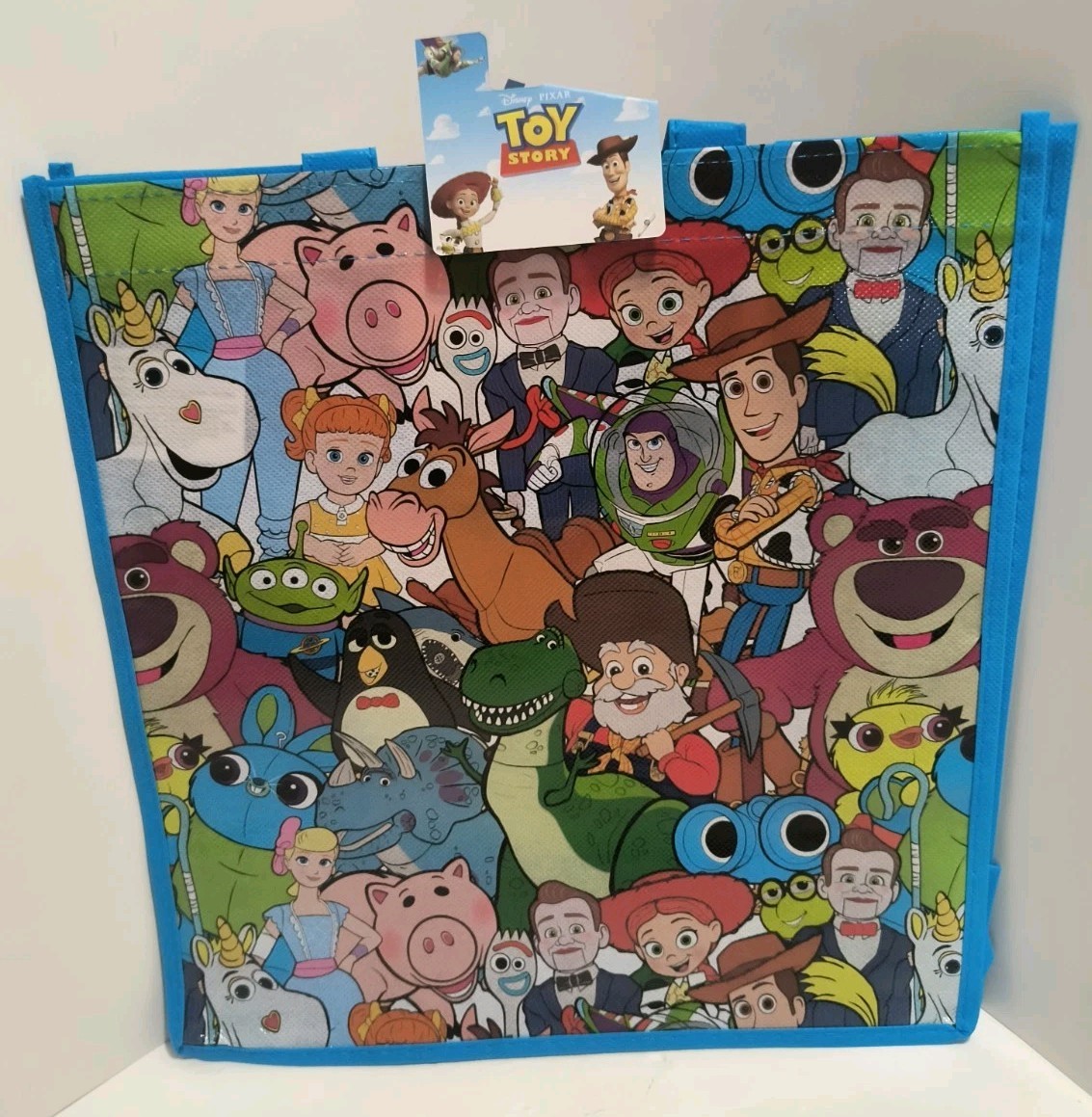 Disney Toy Story Blue Shopping/Gift Tote Bag with Handles New! Free Shipping!