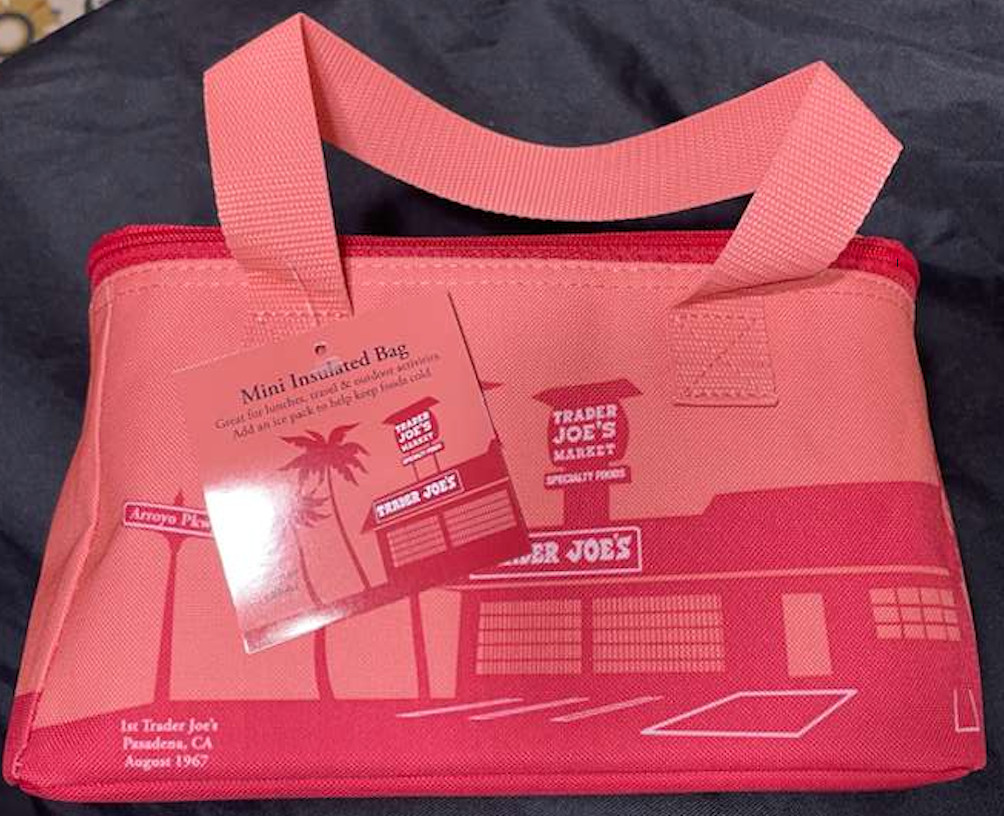 New with Tags! Set of 2: Trader Joe’s Mini Insulated Tote Bag – BLUE & PEACH