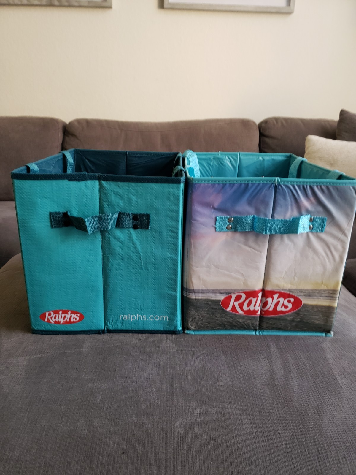 RARE! Set Of 2 Ralphs Grocery Supermarket Reuseable Shopping Totes – Beach…