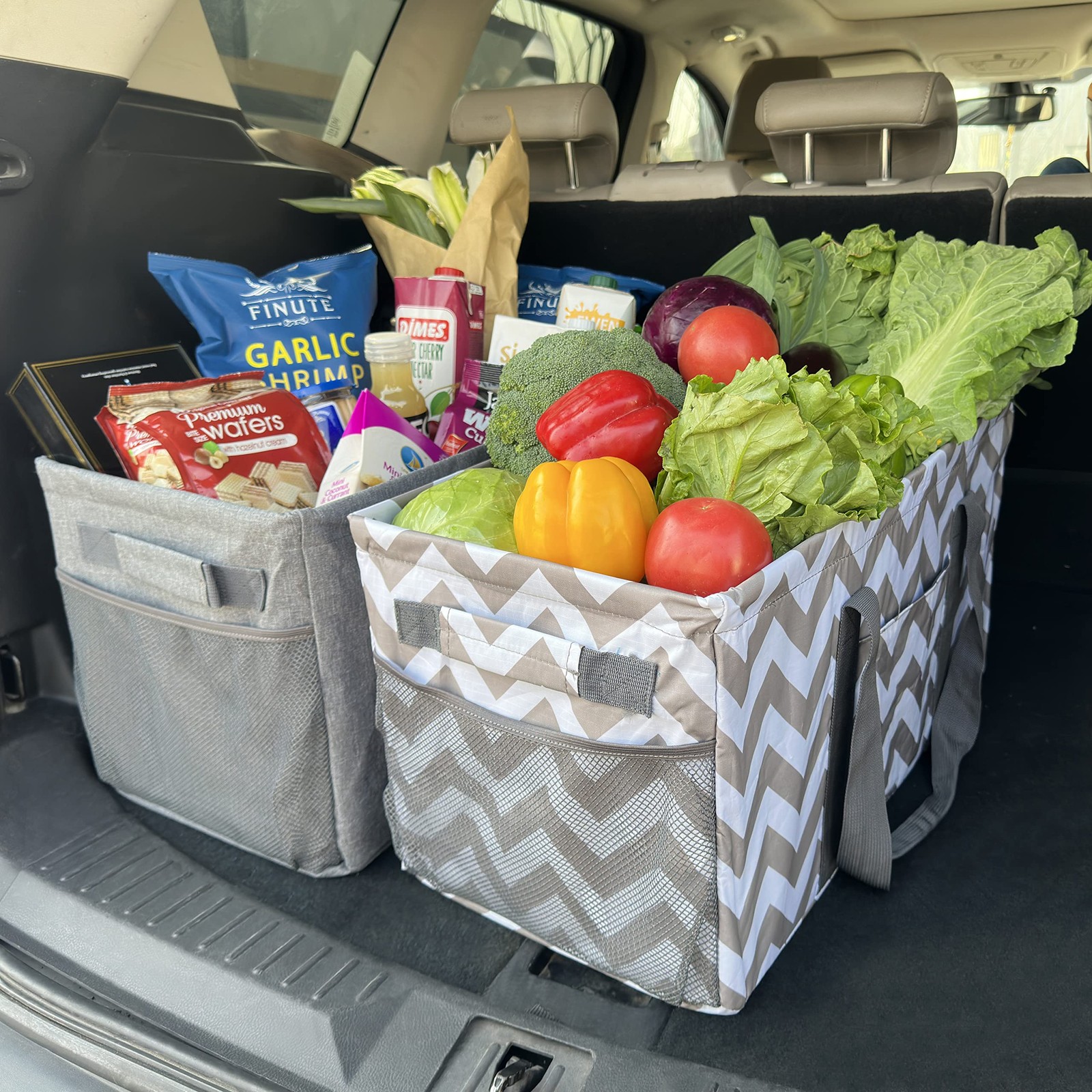 Extra Large Utility Tote Bag, Reusable Grocery Bags Foldable,Upgraded Metal F…