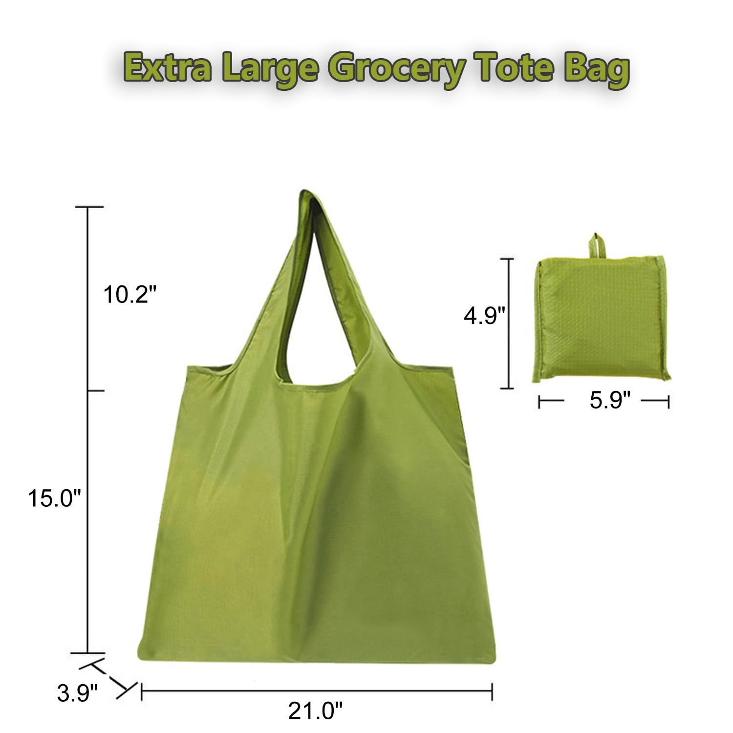 4 Pack Foldable Extra Large Reusable Shopping Bags – Washable Waterproof Groc…