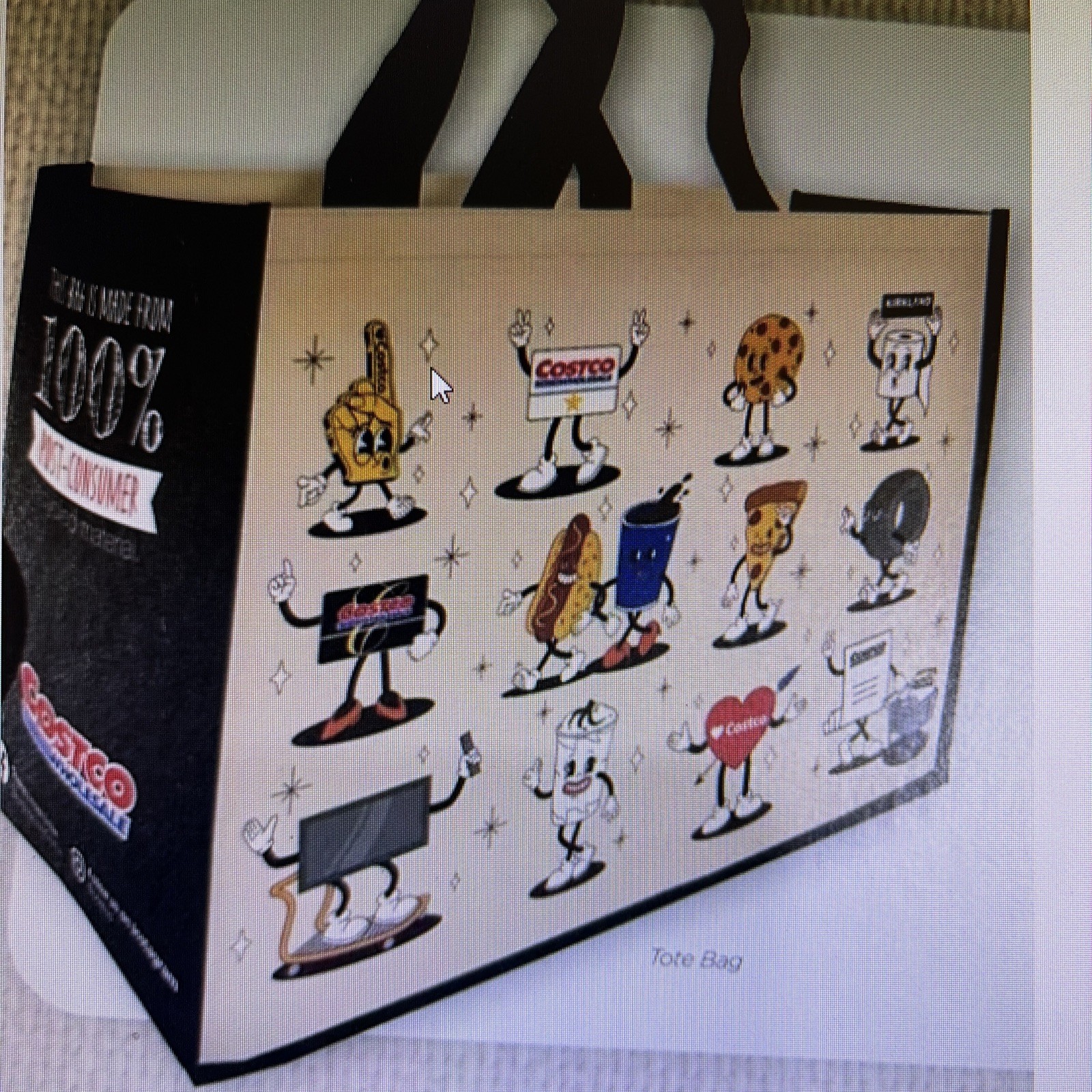Costco Wholesale CARTOON HIGHLIGHTS Reusable Shopping Bag 2 xL NEW