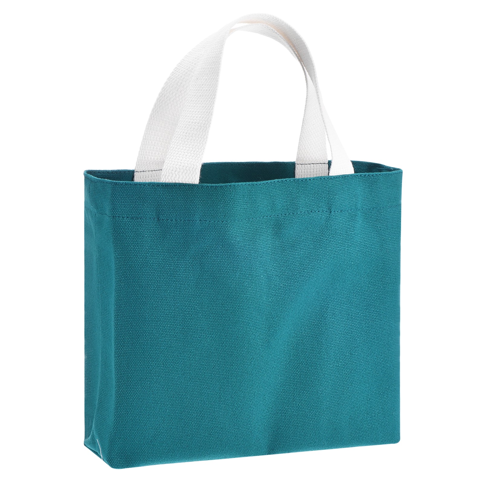 Small Canvas Tote Bag for Women, 11 x 2 x 7″ Canvas Bags, Blue Green