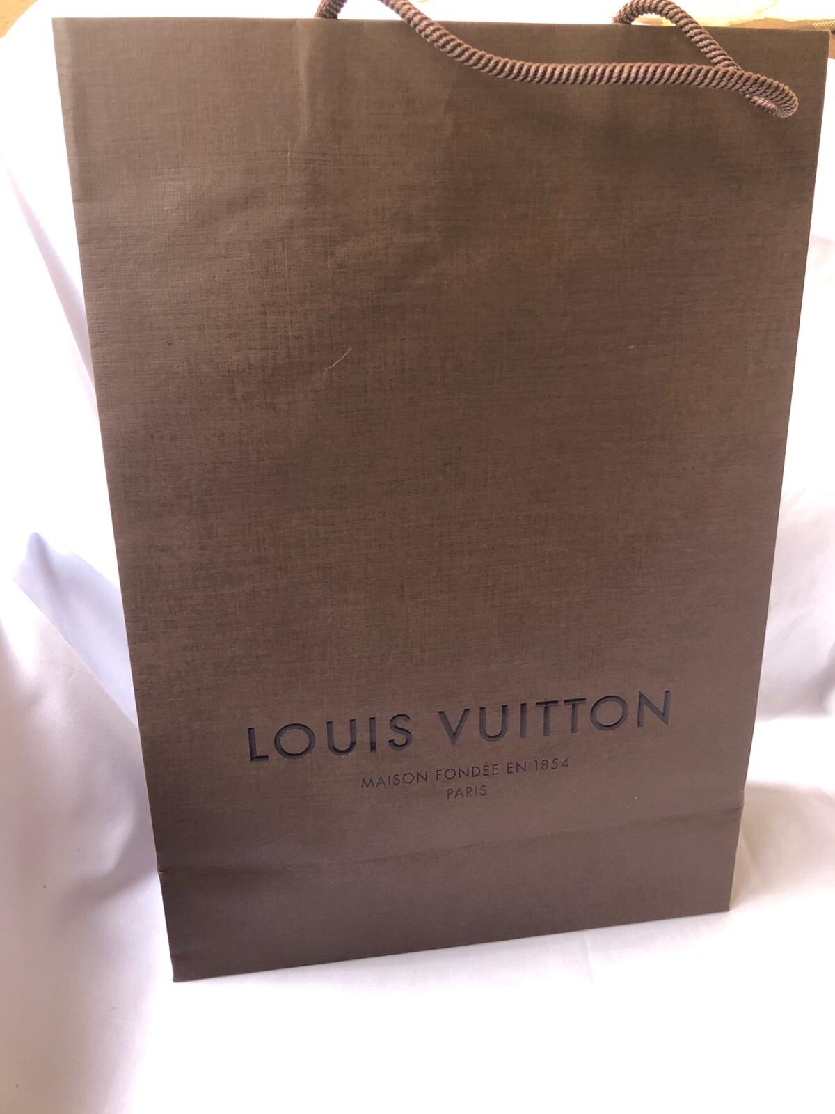 Louis Vuitton Paper Shopping Bag Reusable Brown 14″ x 9.6″ x 4.3″