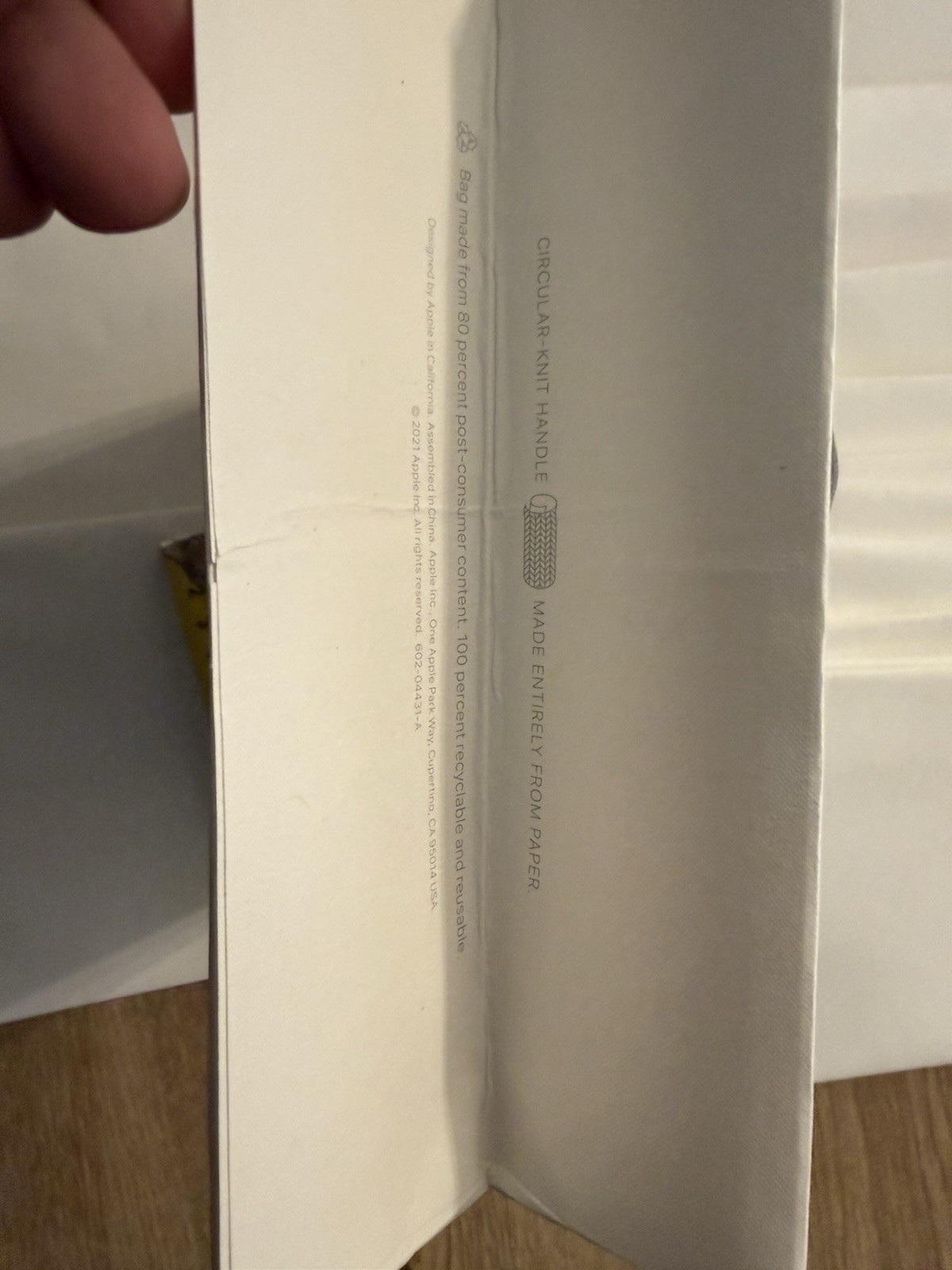 Apple Shopping Bag – Rope Handle White – Small (6 x 9 x 3 inches)