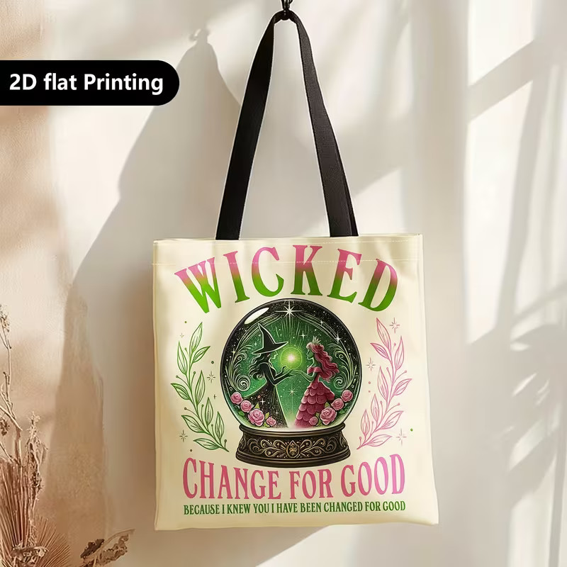 Wicked The Movie/Musical Reusable Tote Shopping Bag Double Handles Free Post