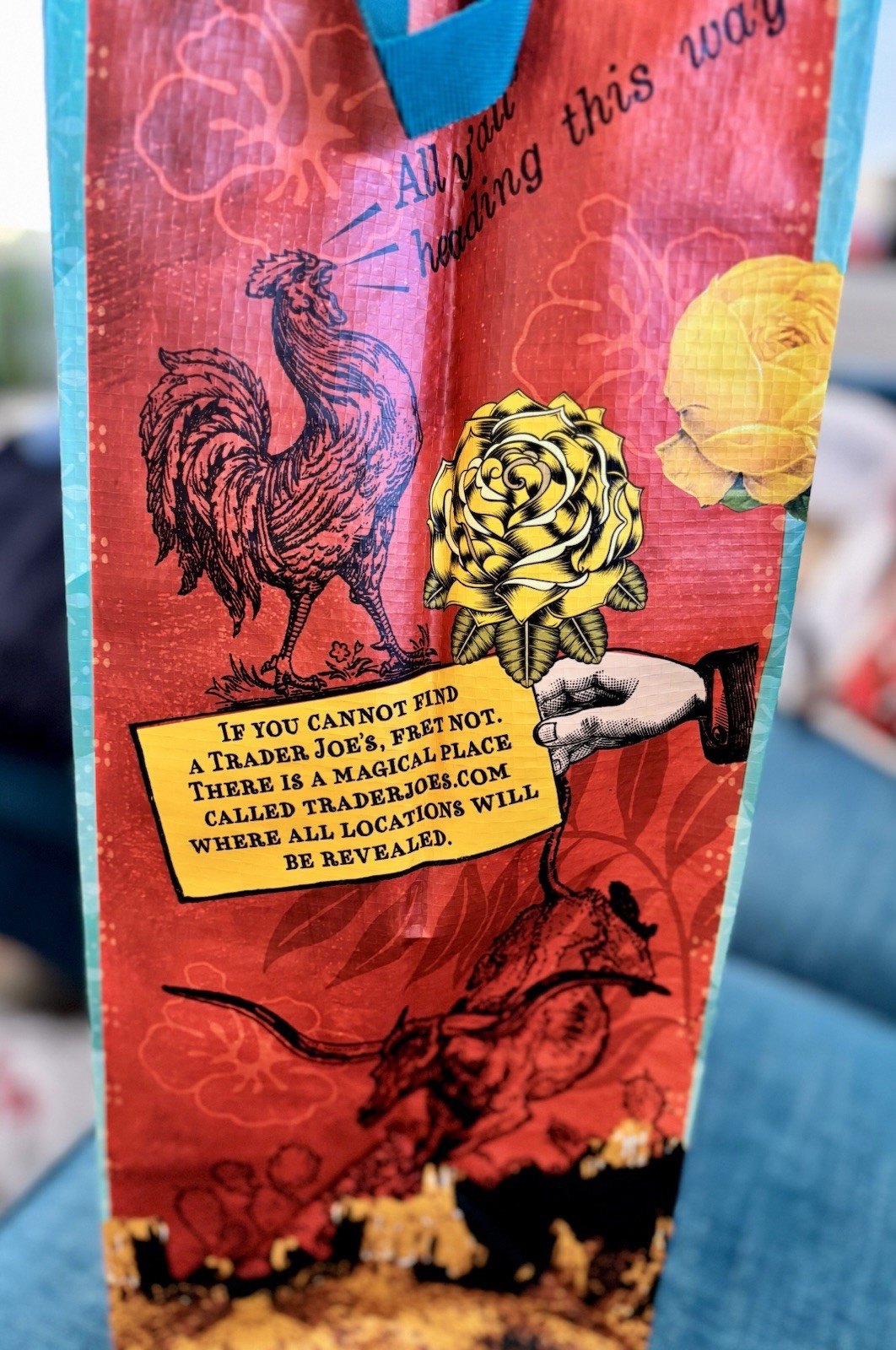 Trader Joe’s State Of Texas Reusable Reversible Bag – Colorful – Collectible