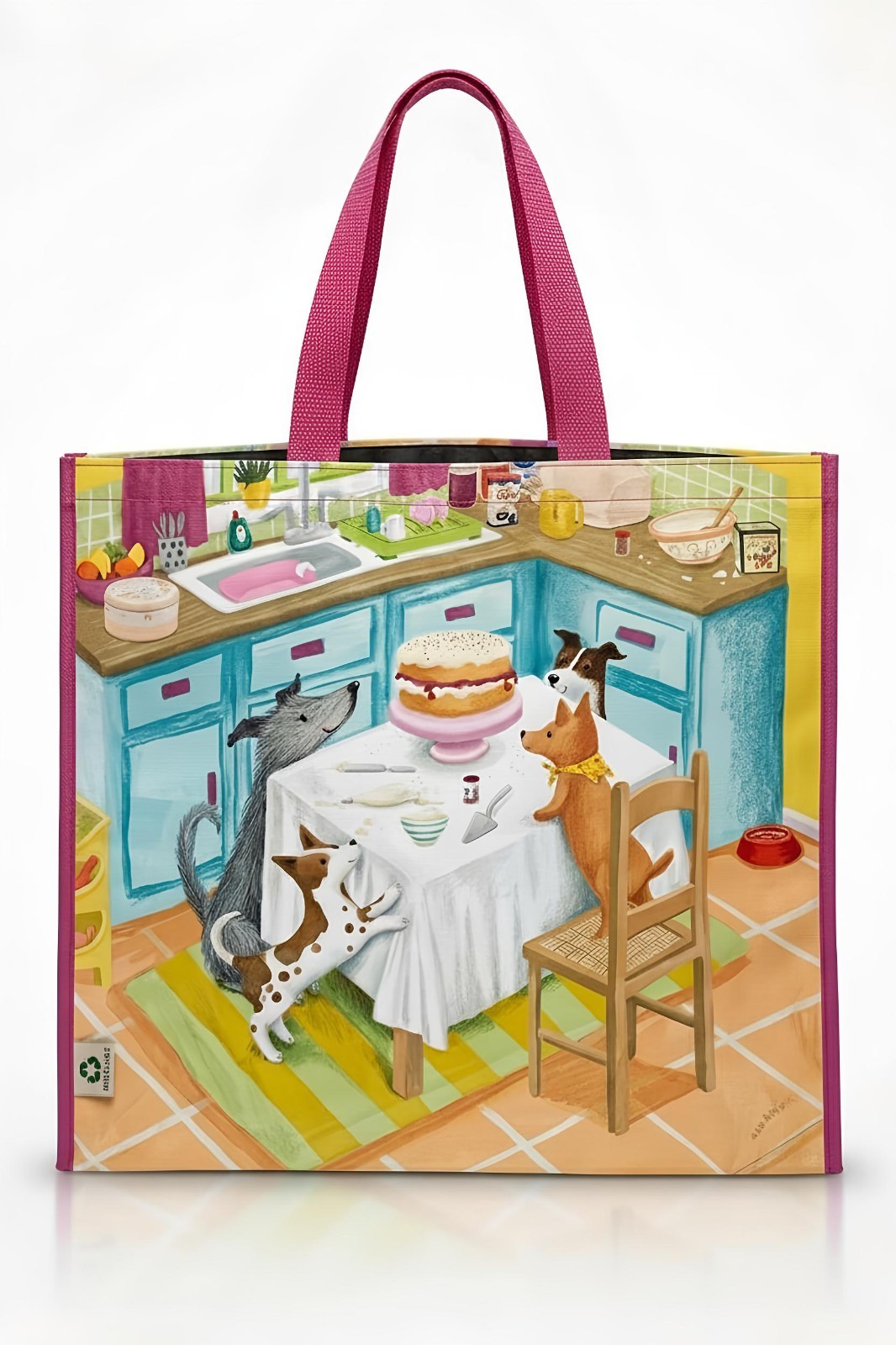 MARSHALLS Large Reusable Shopping Bag – Puppies and Cake – NEW