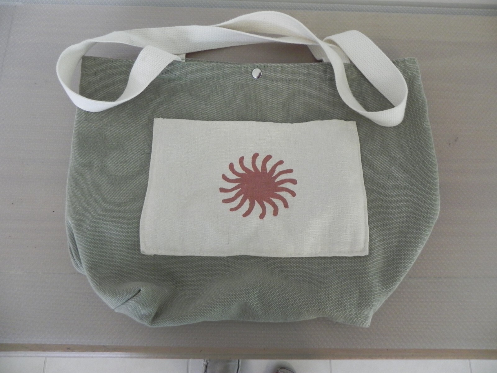 Hemp Power Bag Tote Yoga Bag Khaki 17″ x 13″ – Made in Vermont