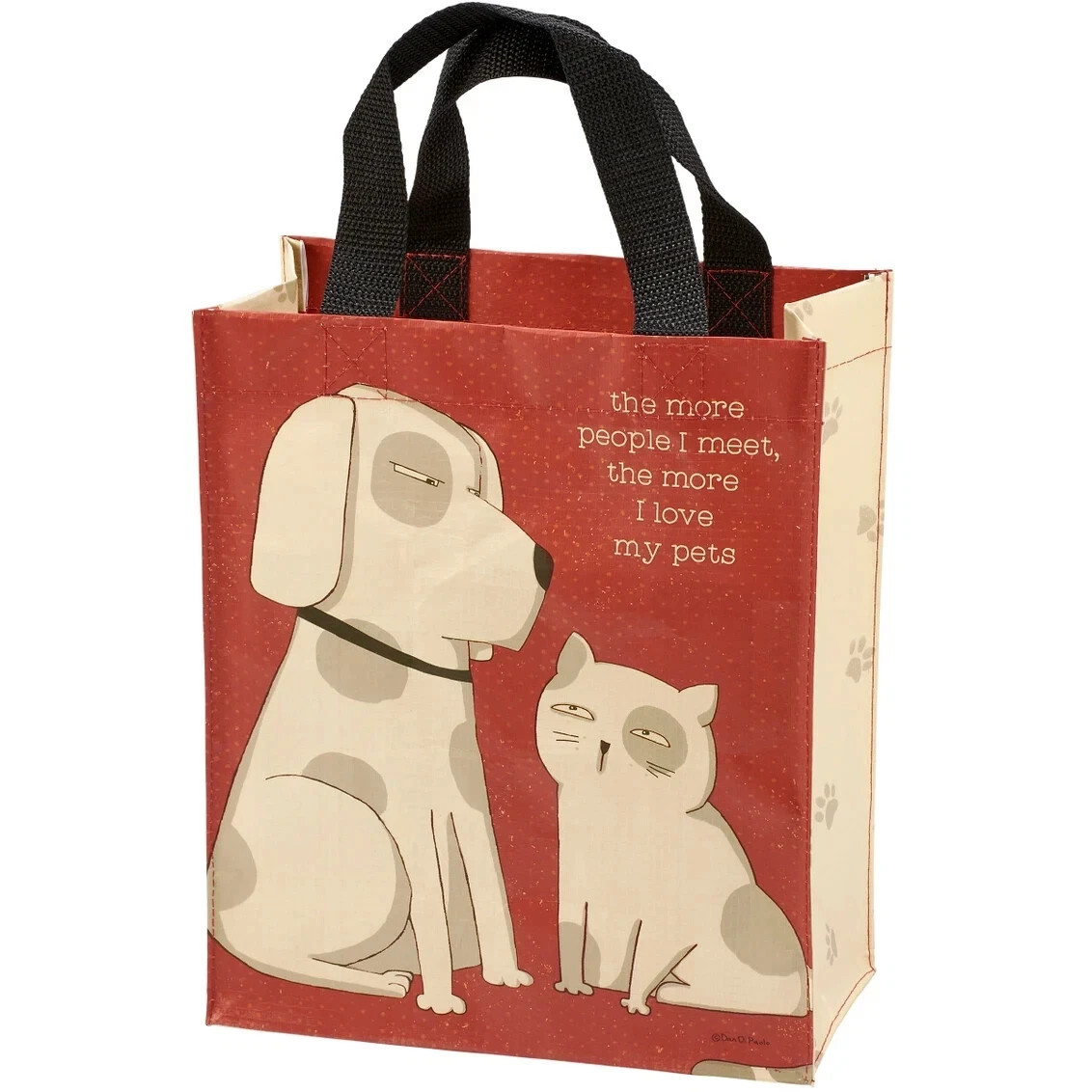 More People I Meet – The More I Love My Pets Daily Tote Primitives by Kathy New