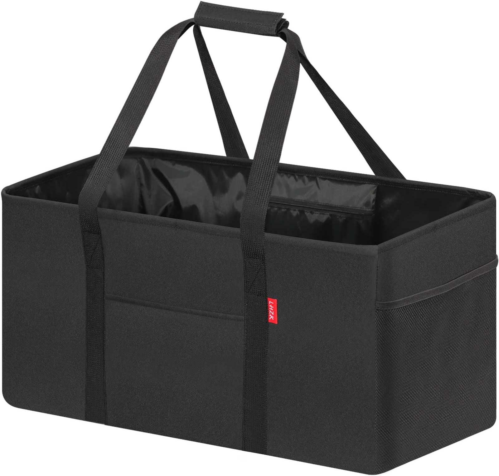 Standing Extra Large Utility Tote Bag with Metal Wire Frame and the Sides Rin…
