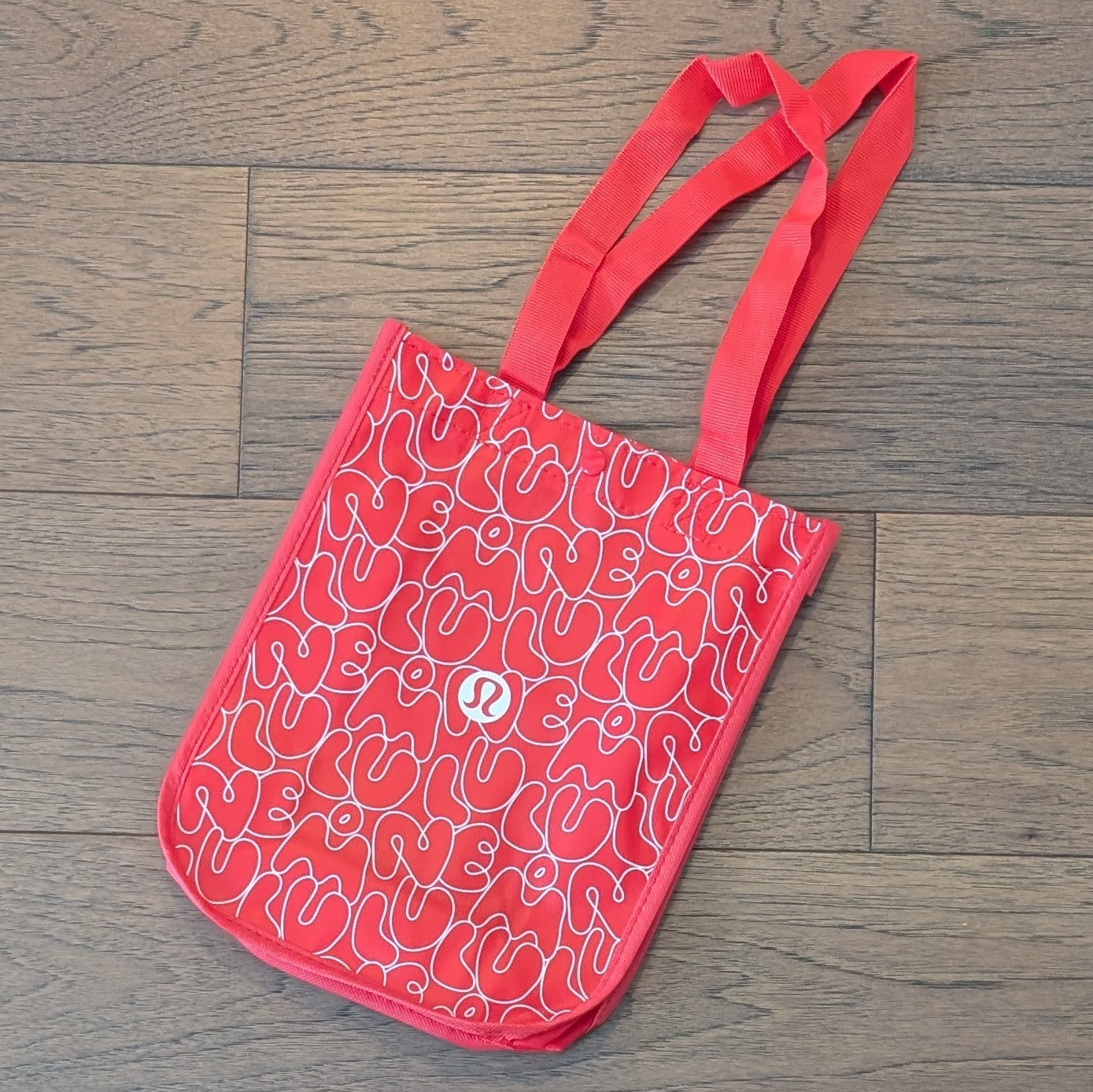 Lululemon Small Reusable Shopping Tote Lunch Bag Ltd Edition Red **NEW!** ⚡ Ship