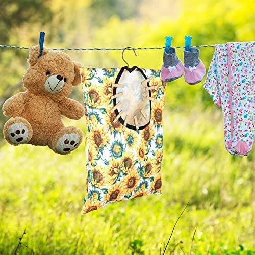 Sunflower Clothespin Bag 2 Pack 15×11 Inch Heavy Duty Canvas Clothesline