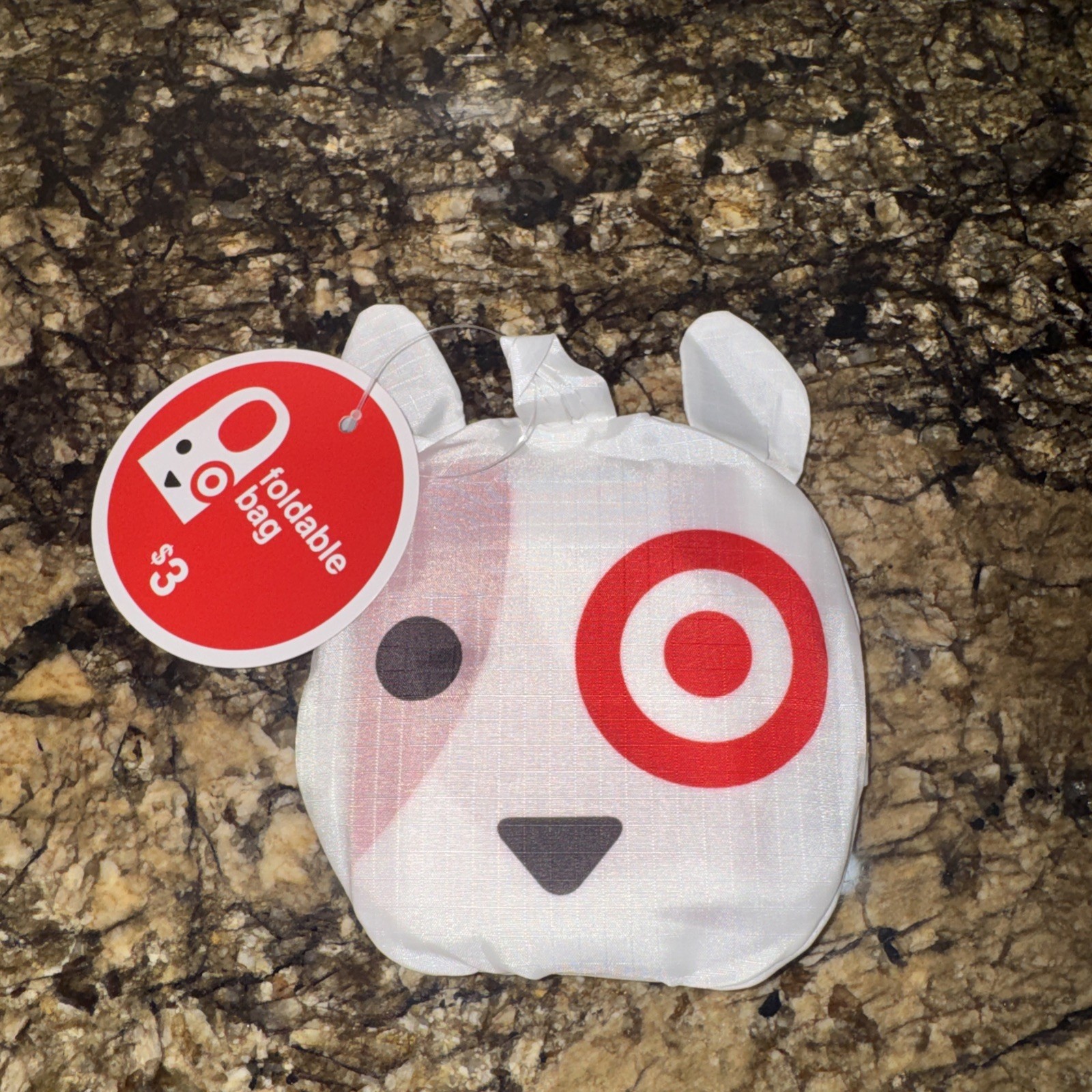 Target Bullseye Dog Reusable Foldable Bag Brand New With Tags In Hand Cute