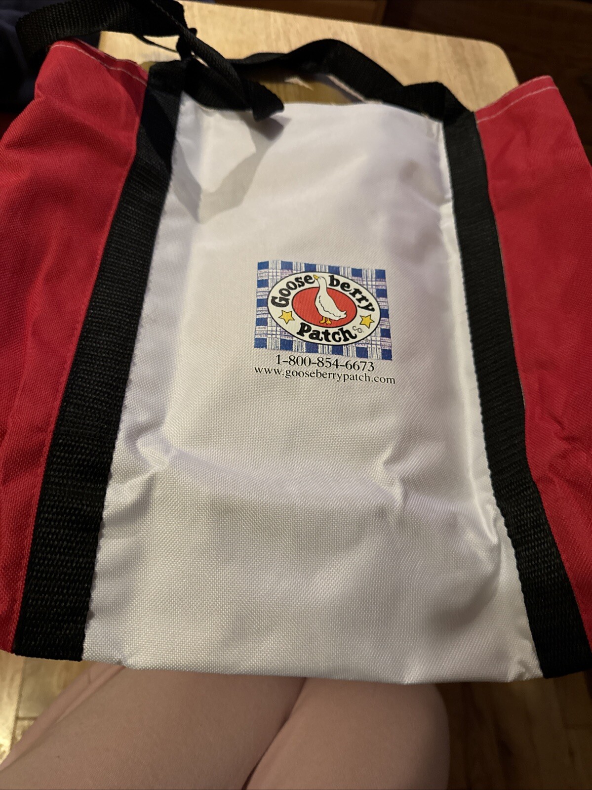 VTG 2003 Gooseberry Patch Tote Shopping Bag Christmas Holiday Theme 14 X5”