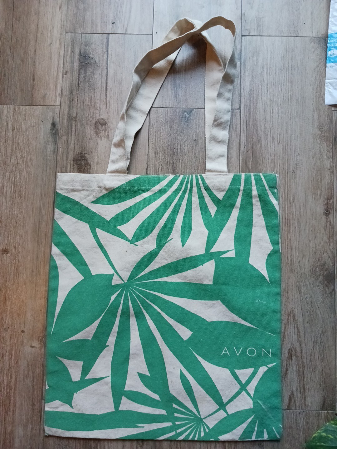 Avon Branded Representative Logo Reusable Tote – Summer Beach Canvas Bag – Rare