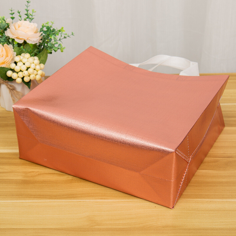 Eco Shopping Bag Takeaway Laser Bag Non-woven Fabric Film Coated Waterproof