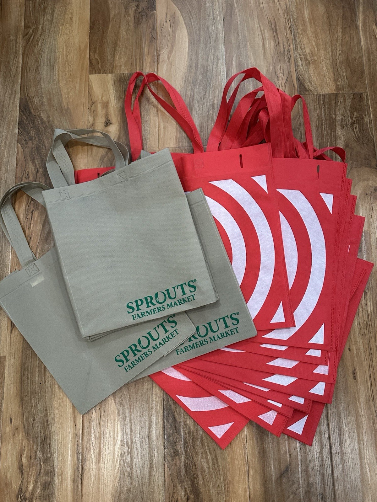 Used Once Target/Sprouts Reusable Grocery Shopping Bag Tote Washable Set Of 13