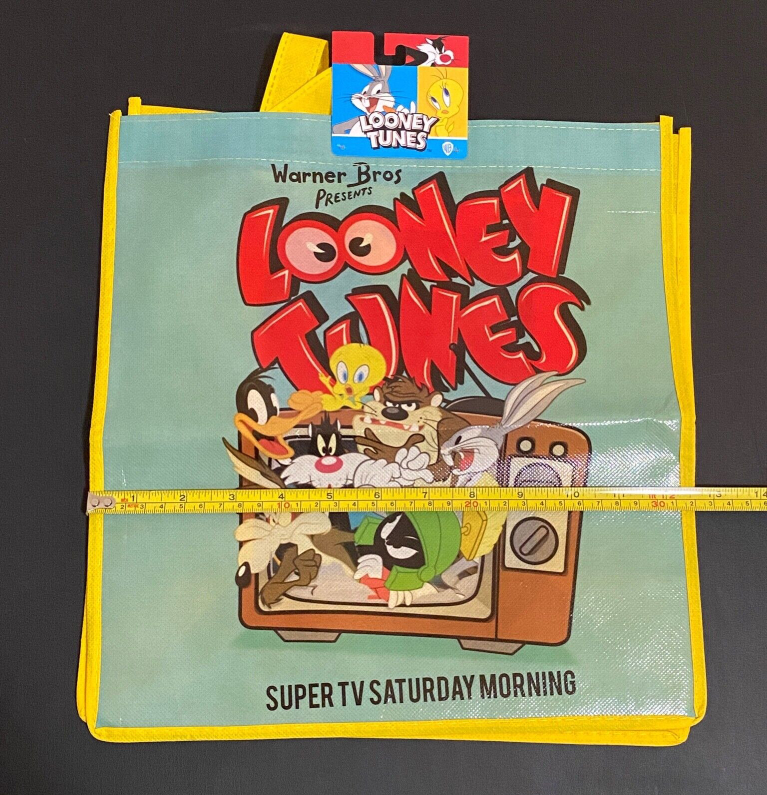 Looney Tunes Tote Bag Sack Warner Bros. Cartoons Bugs Tweety Shop WB Nostalgic z